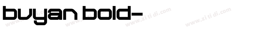 buyan bold字体转换